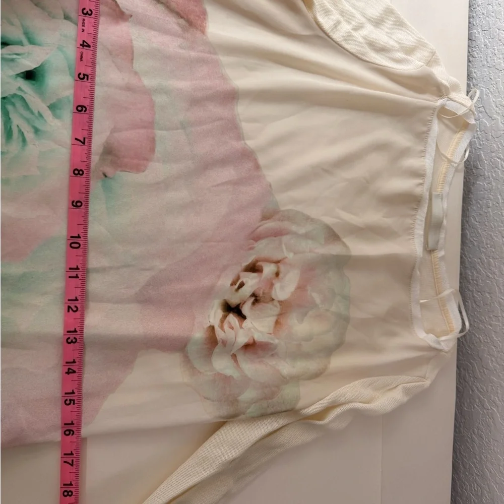 ZARA Floral Knit-back and sleeve fabric + ethereal floral print - Picture 8 of 8
